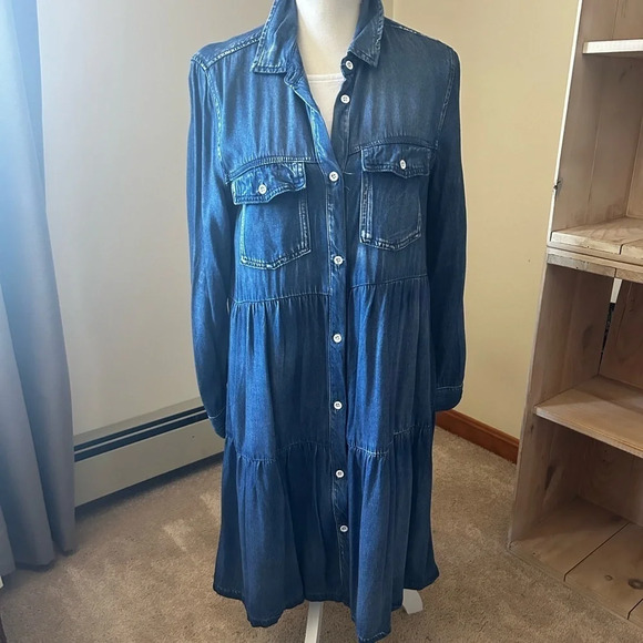 Velvet Heart Blue Denim Midi Dress - Picture 2 of 11